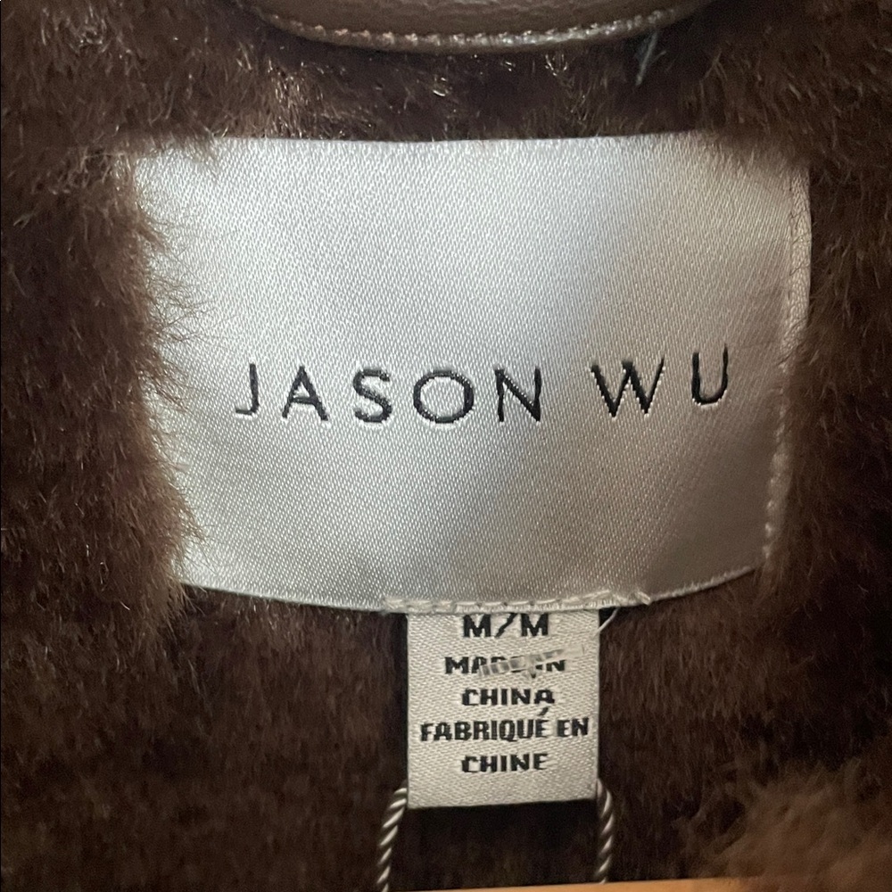 NWT - Jason Wu Dark Brown Shearling Jacket - Picture 4 of 11